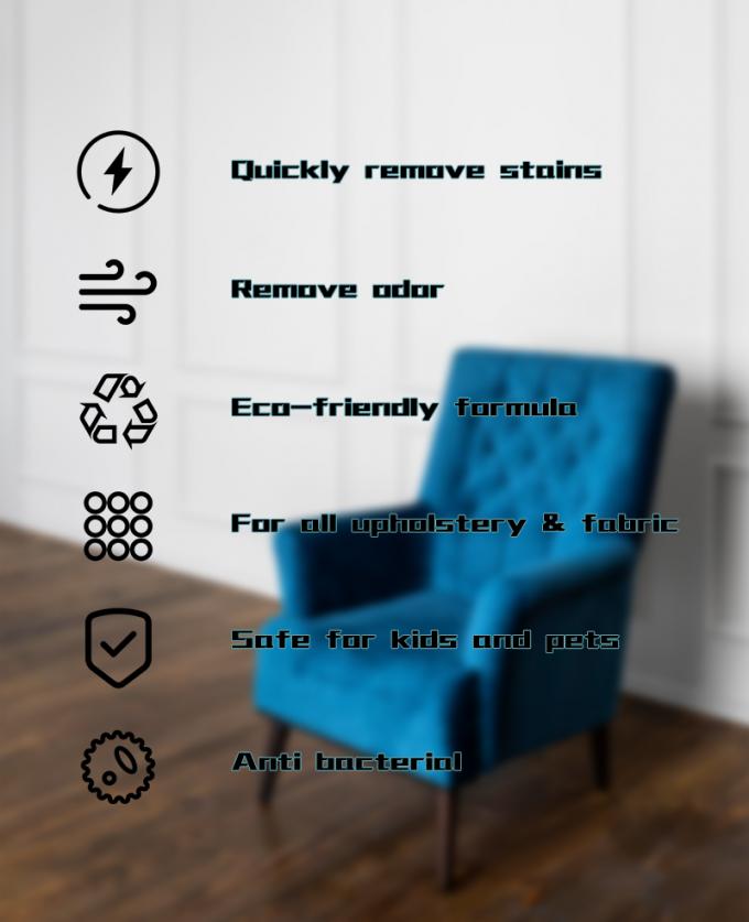 Kit de cuidados com móveis de tecido Assento de carro Sofas de tecido branco Limpeza Sabão Spray líquido Limpeza de tecido e desodorante 1