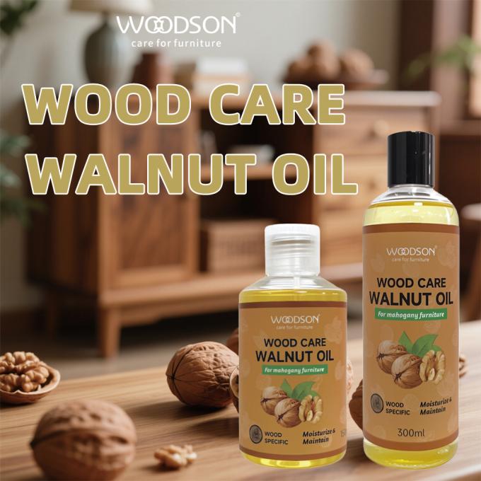 Óleo de cuidados com móveis para madeira 150 ml Tratamento de Mahogany de nozes Óleo natural de cuidados com madeira Nutre hidratação profunda Manutenção 3